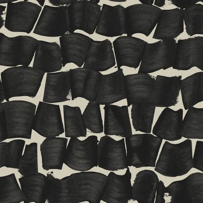 York Wallcoverings Brushed Ink Black Wallpaper - SKU OI0651