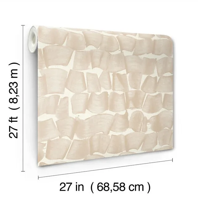 York Wallcoverings Brushed Ink Blush Wallpaper - SKU OI0653
