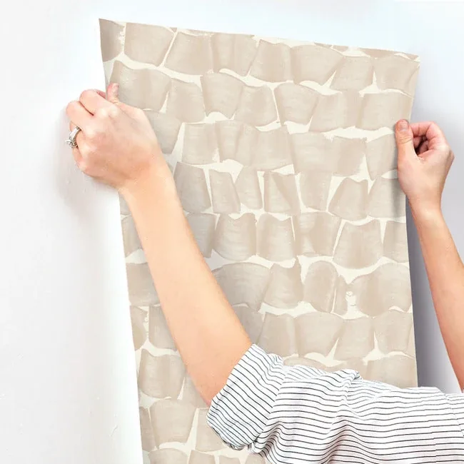 York Wallcoverings Brushed Ink Blush Wallpaper - SKU OI0653