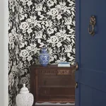 York Wallcoverings Brushstroke Floral Black Wallpaper - SKU BL1733
