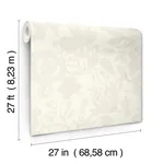 York Wallcoverings Brushstroke Floral Pearl Wallpaper - SKU BL1734