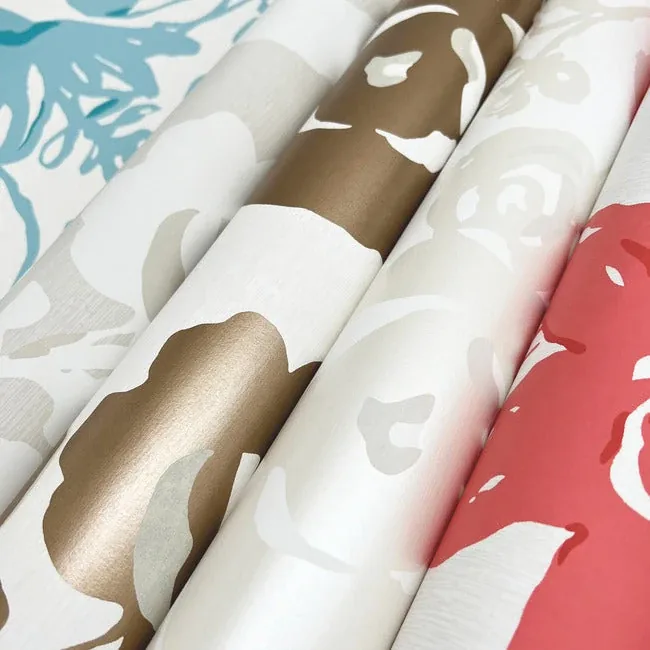 York Wallcoverings Brushstroke Floral Pearl Wallpaper - SKU BL1734