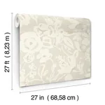 York Wallcoverings Brushstroke Floral Taupe Wallpaper - SKU BL1735