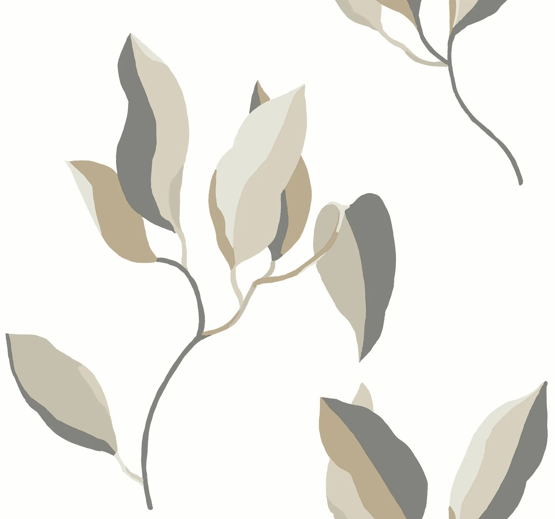 ZM2876 | Brushwork Branches Neutral & Gold Wallpaper