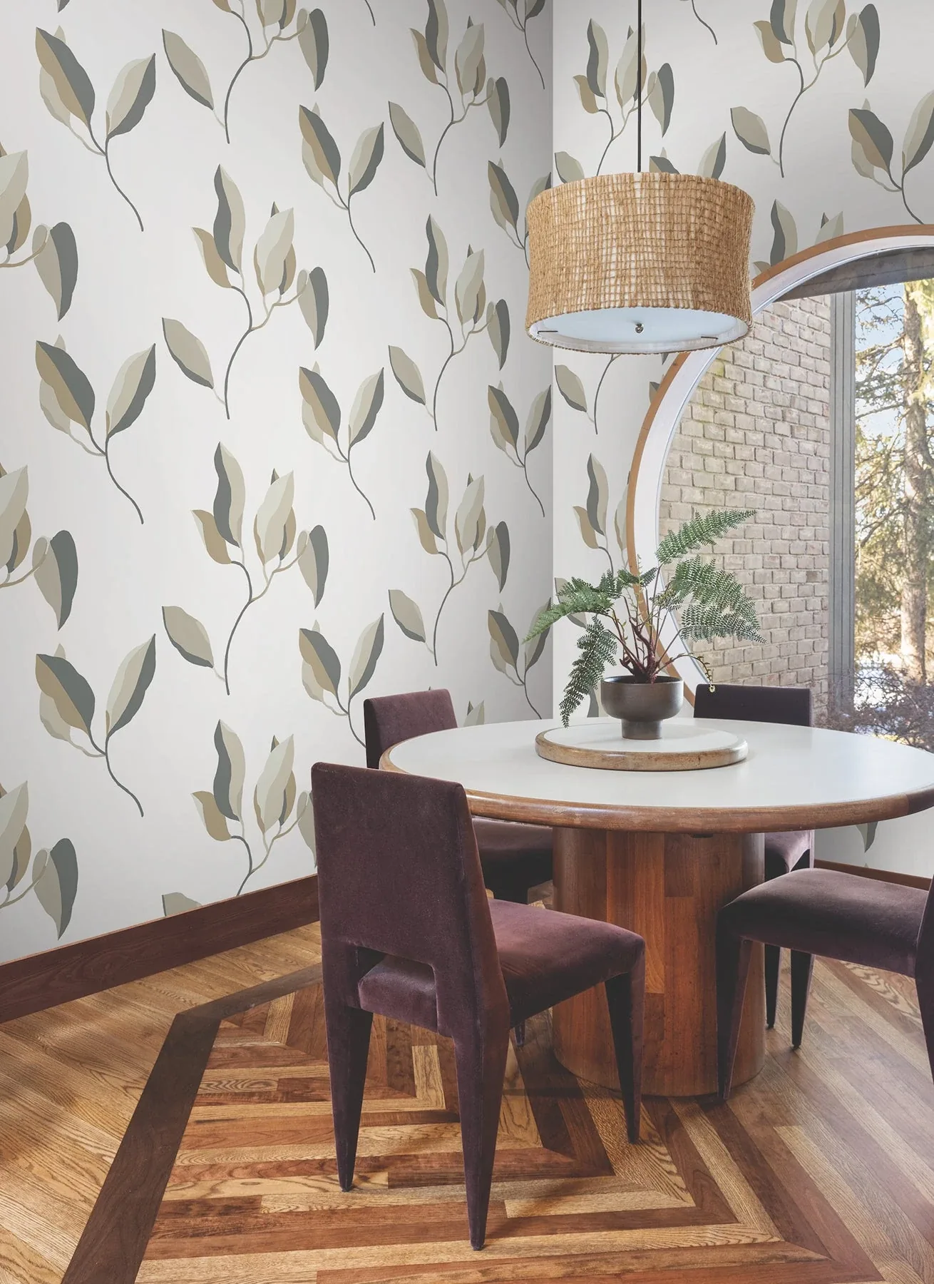 York Wallcoverings Brushwork Branches Neutral & Gold Wallpaper - SKU ZM2876