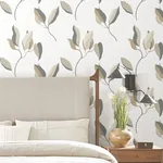 York Wallcoverings Brushwork Branches Neutral & Gold Wallpaper - SKU ZM2876