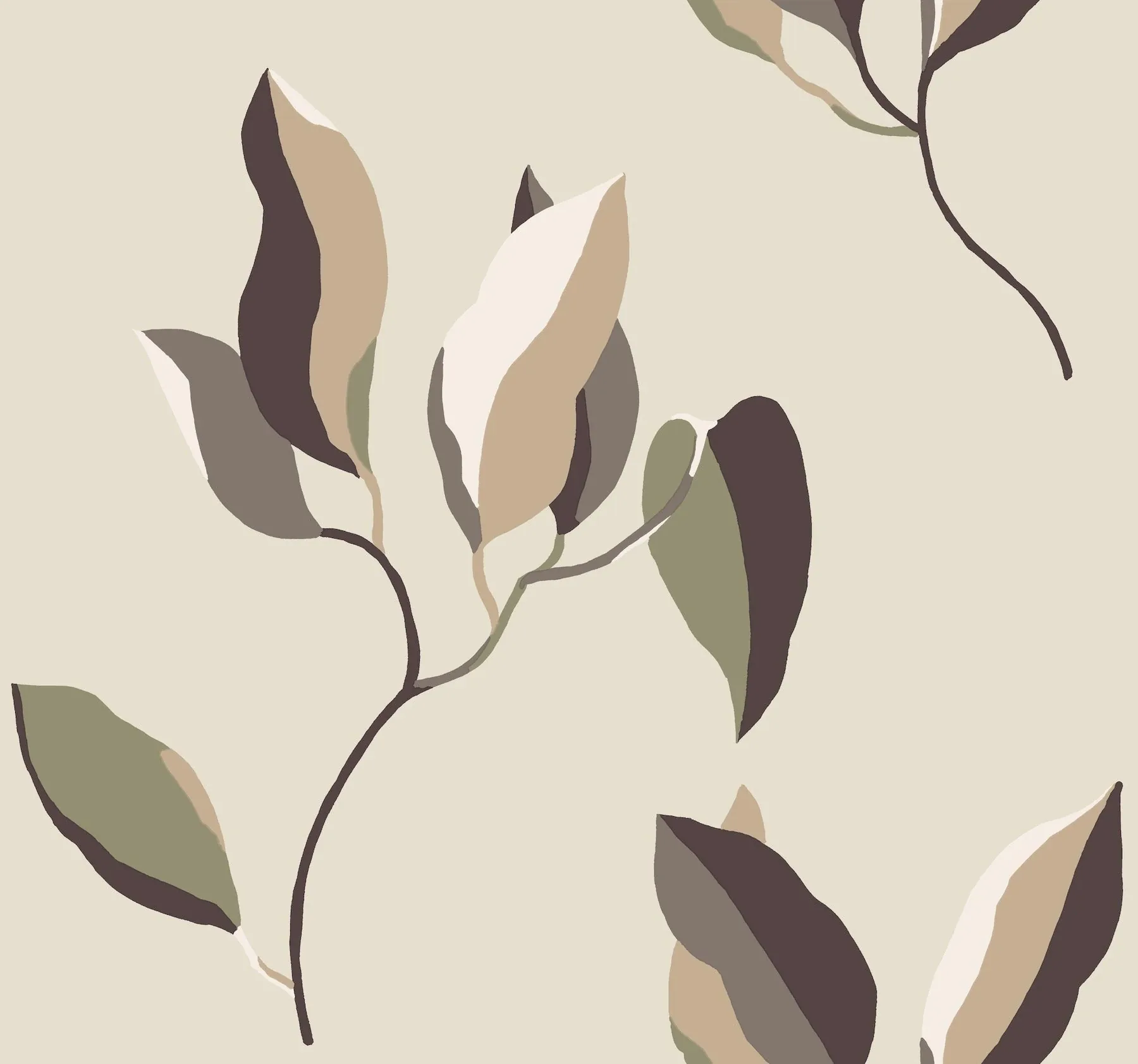 ZM2875 | Brushwork Branches Violet Wallpaper