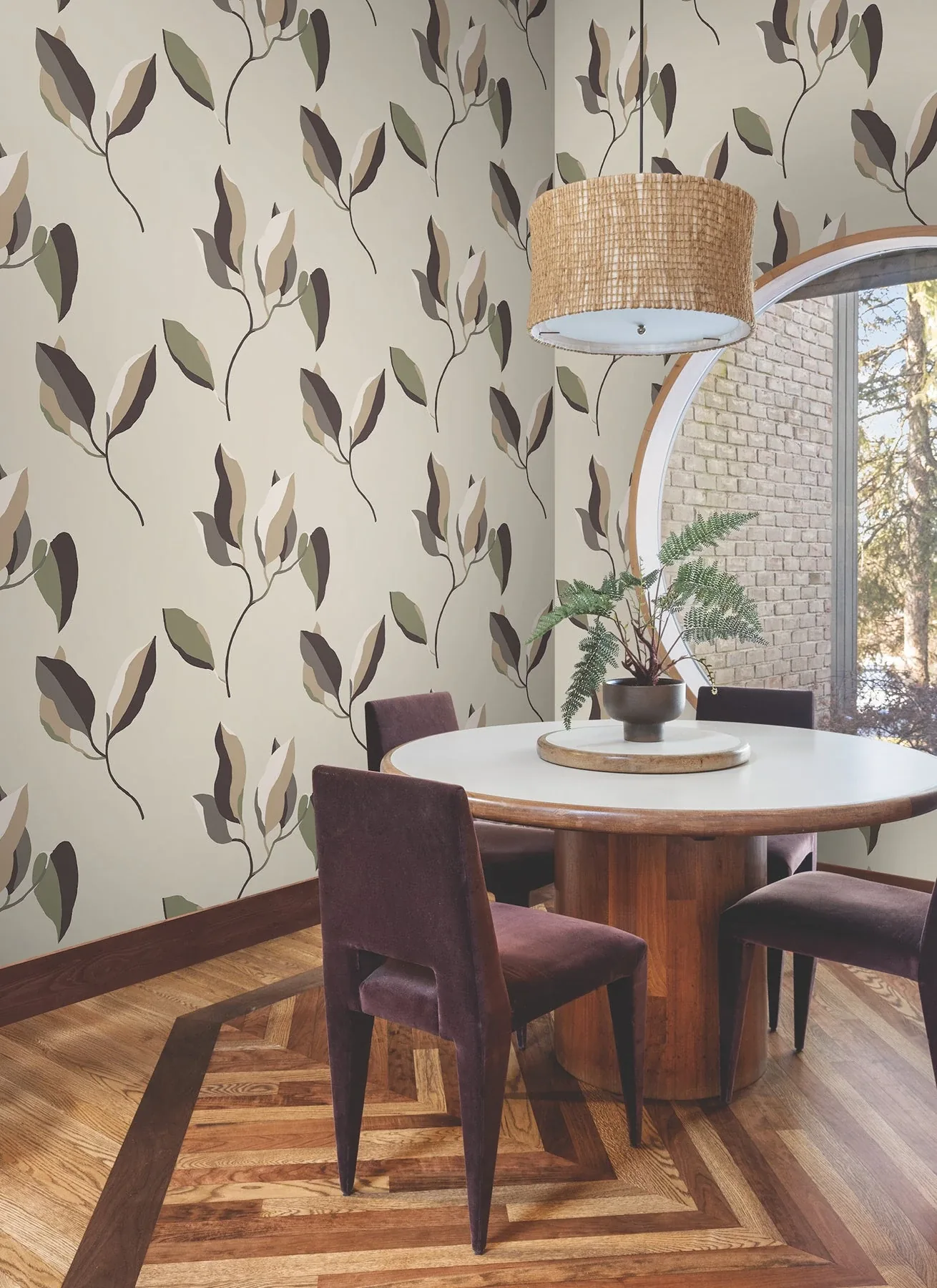 York Wallcoverings Brushwork Branches Violet Wallpaper - SKU ZM2875