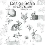York Wallcoverings Bunny Toile Black & White Wallpaper - SKU AT4263