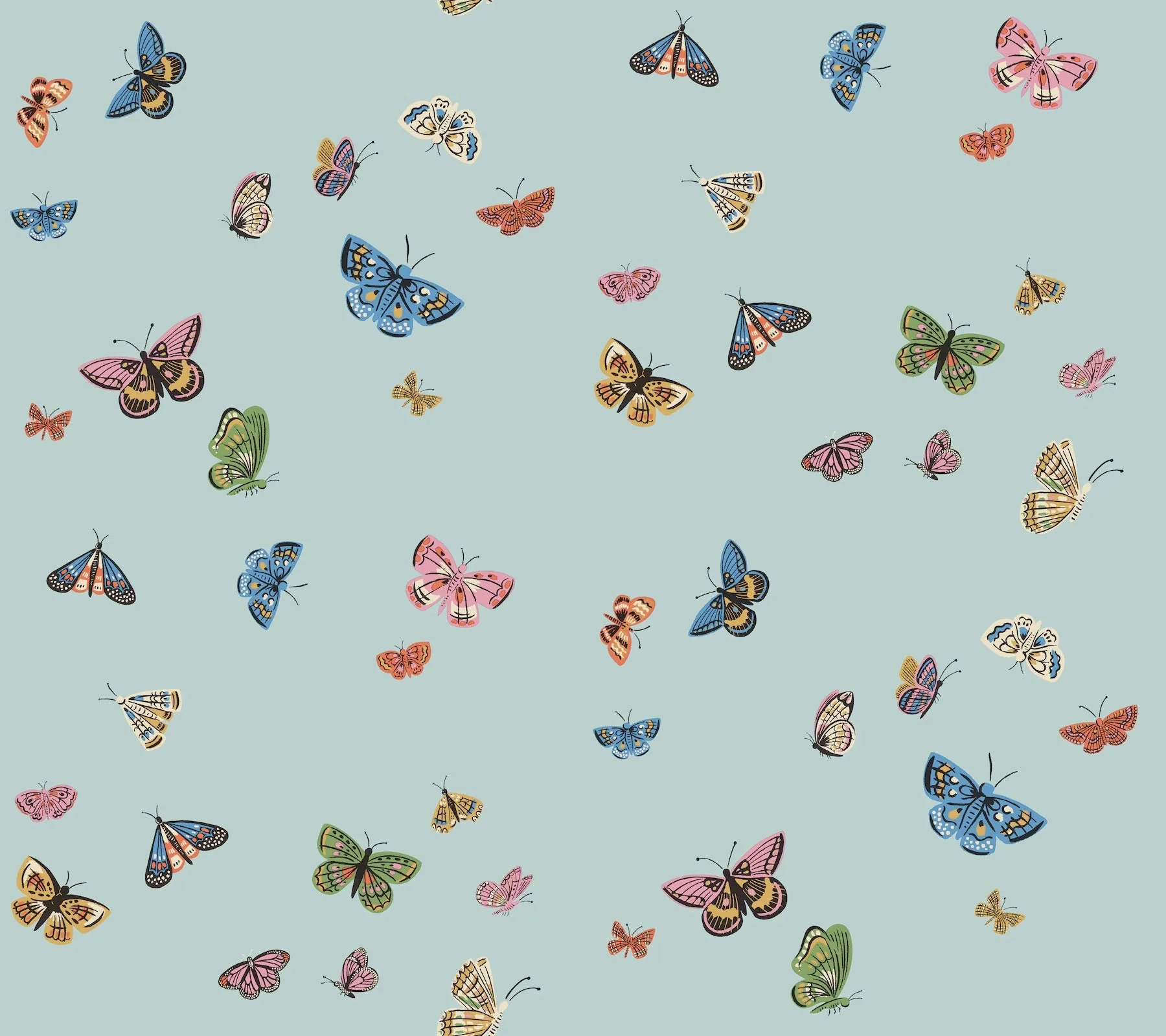 PSW1650RL | Butterfly House Light Blue Peel & Stick Wallpaper