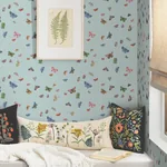 York Wallcoverings Butterfly House Light Blue Peel & Stick Wallpaper - SKU PSW1650RL