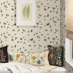 York Wallcoverings Butterfly House Linen Peel & Stick Wallpaper - SKU PSW1649RL