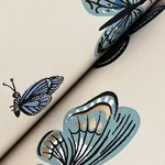 York Wallcoverings Butterfly House Linen Wallpaper - SKU RF7412