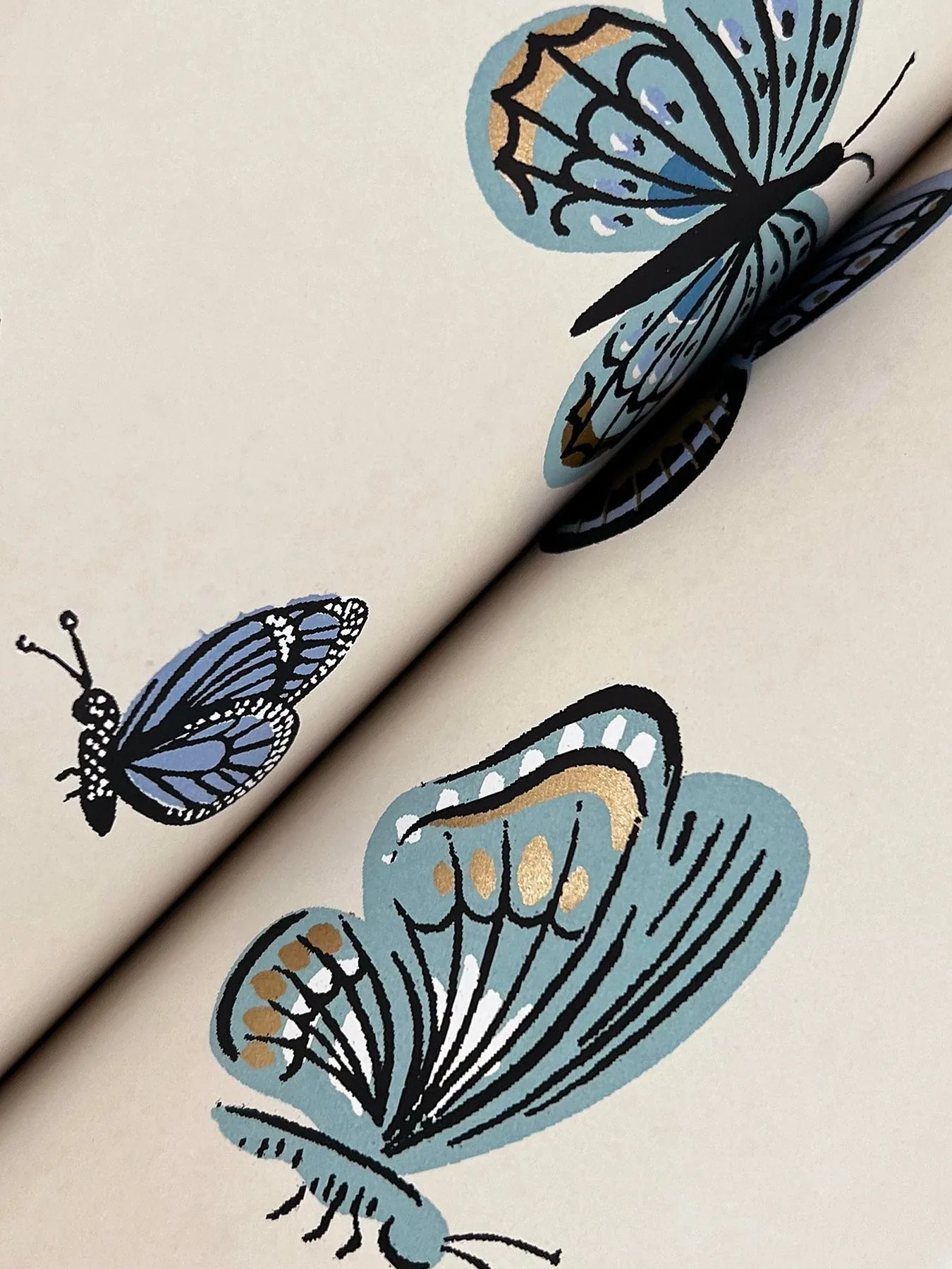York Wallcoverings Butterfly House Linen Wallpaper - SKU RF7412