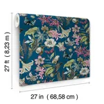 York Wallcoverings Butterfly House Navy Wallpaper - SKU BL1723