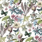York Wallcoverings Butterfly House White & Fuchsia Wallpaper - SKU BL1721