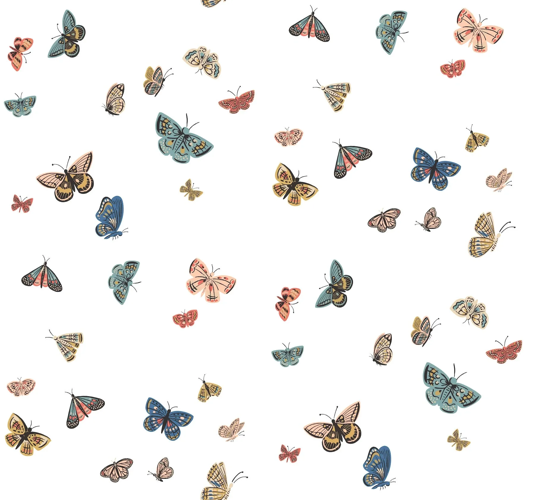 RF7411 | Butterfly House White Wallpaper