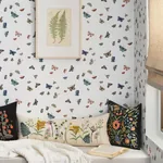 York Wallcoverings Butterfly House White Wallpaper - SKU RF7411