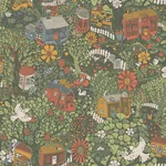 York Wallcoverings Bygga Bo Dark Green Wallpaper | Wallpaper Twins York Wallcoverings Bygga Bo Dark Green Wallpaper - SKU MB63003