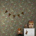 York Wallcoverings Bygga Bo Dark Green Wallpaper | Wallpaper Twins York Wallcoverings Bygga Bo Dark Green Wallpaper - SKU MB63003