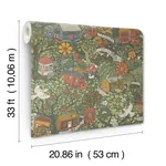 York Wallcoverings Bygga Bo Dark Green Wallpaper | Wallpaper Twins York Wallcoverings Bygga Bo Dark Green Wallpaper - SKU MB63003