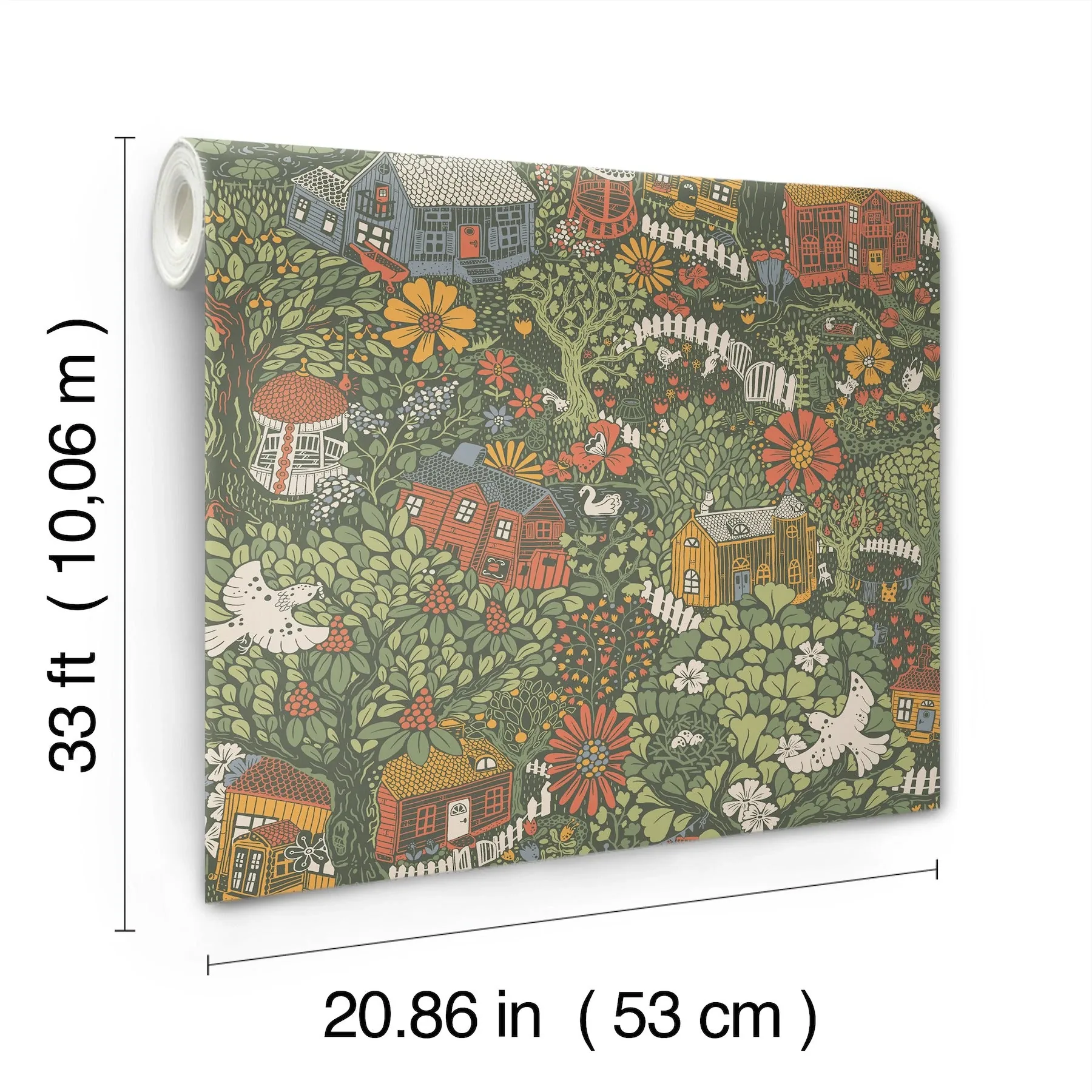 York Wallcoverings Bygga Bo Dark Green Wallpaper | Wallpaper Twins York Wallcoverings Bygga Bo Dark Green Wallpaper - SKU MB63003