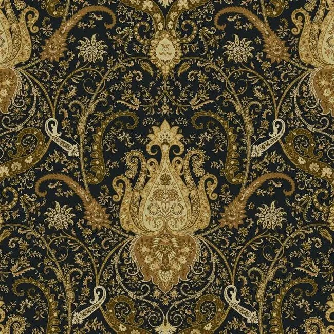 York Wallcoverings Byzance Brown Wallpaper - SKU WA7718