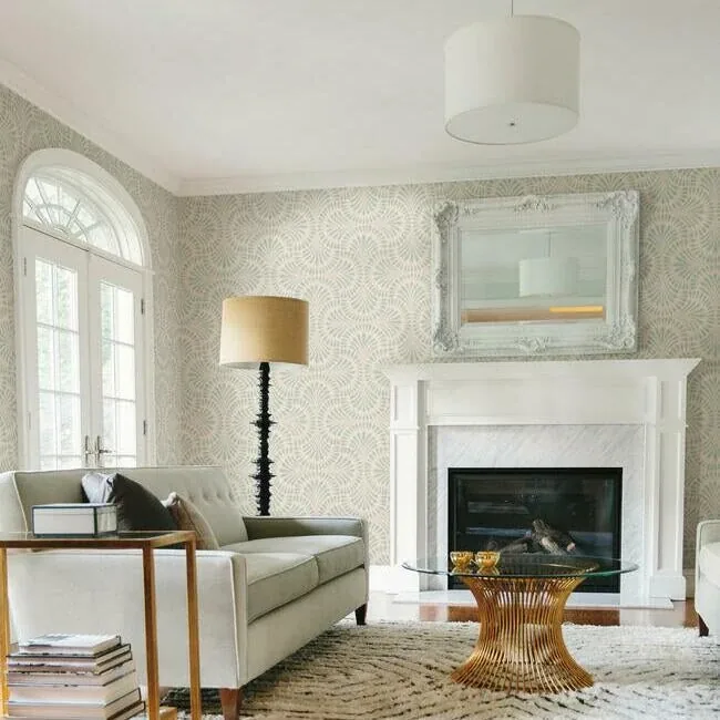 York Wallcoverings Cabaret Beige Metallic Wallpaper - SKU CA1502