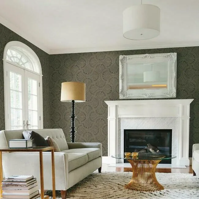 York Wallcoverings Cabaret Black Metallic Wallpaper - SKU CA1501