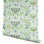 York Wallcoverings Camont Blue & Green Wallpaper - SKU RI5109