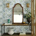 York Wallcoverings Camont Indigo Wallpaper - SKU RI5108