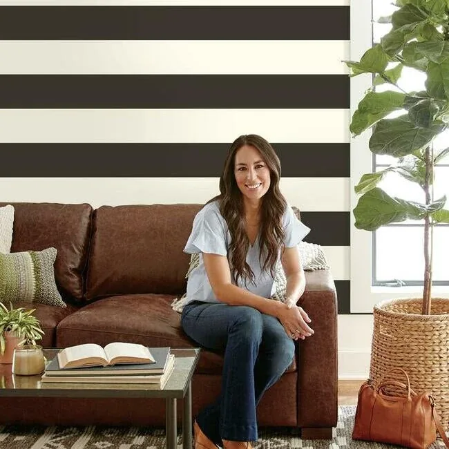 York Wallcoverings Canvas Stripe Black & White Wallpaper | Wallpaper Twins York Wallcoverings Canvas Stripe Black & White Wallpaper - SKU SV2613ME