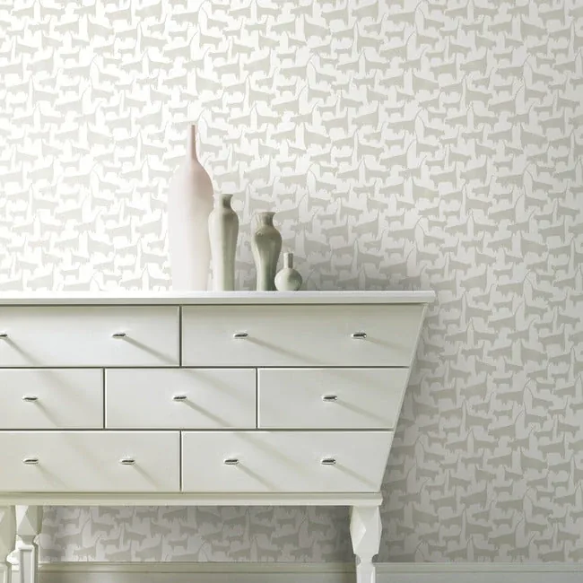 York Wallcoverings Cat Tails Beige Peel & Stick Wallpaper | Wallpaper Twins York Wallcoverings Cat Tails Beige Peel & Stick Wallpaper - SKU PSW1341RL