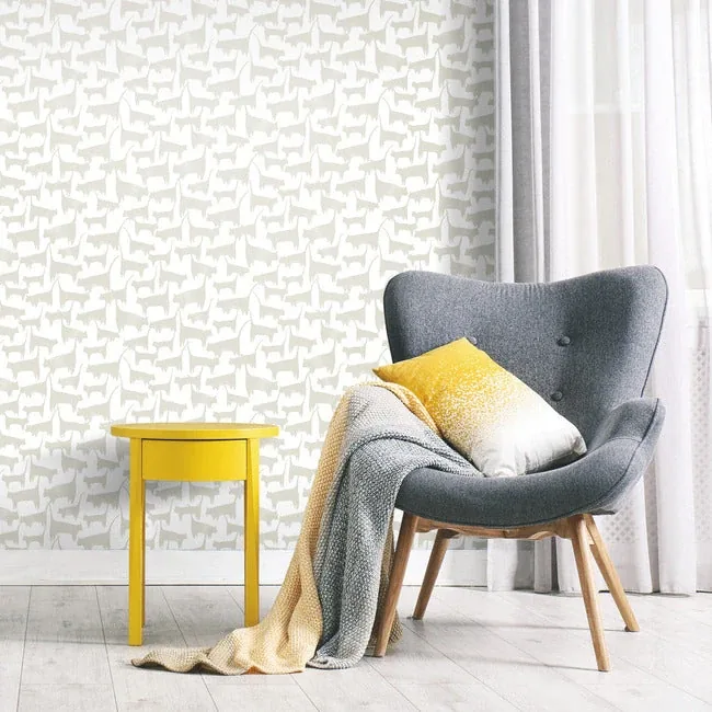 York Wallcoverings Cat Tails Beige Peel & Stick Wallpaper | Wallpaper Twins York Wallcoverings Cat Tails Beige Peel & Stick Wallpaper - SKU PSW1341RL