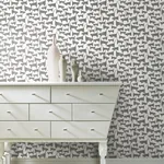 York Wallcoverings Cat Tails Black Peel & Stick Wallpaper | Wallpaper Twins York Wallcoverings Cat Tails Black Peel & Stick Wallpaper - SKU PSW1340RL