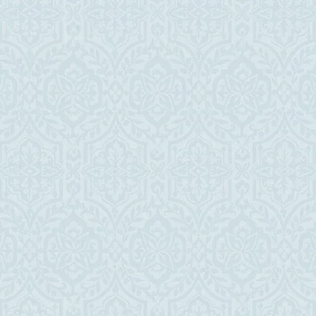 York Wallcoverings Cathedral Damask Blue Wallpaper - SKU DM5033