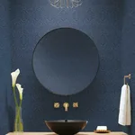 York Wallcoverings Cathedral Damask Blue Wallpaper | Wallpaper Twins York Wallcoverings Cathedral Damask Blue Wallpaper - SKU DM5037