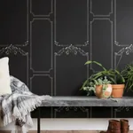 York Wallcoverings Chalkboard Black & White Wallpaper | Wallpaper Twins York Wallcoverings Chalkboard Black & White Wallpaper - SKU MH1532