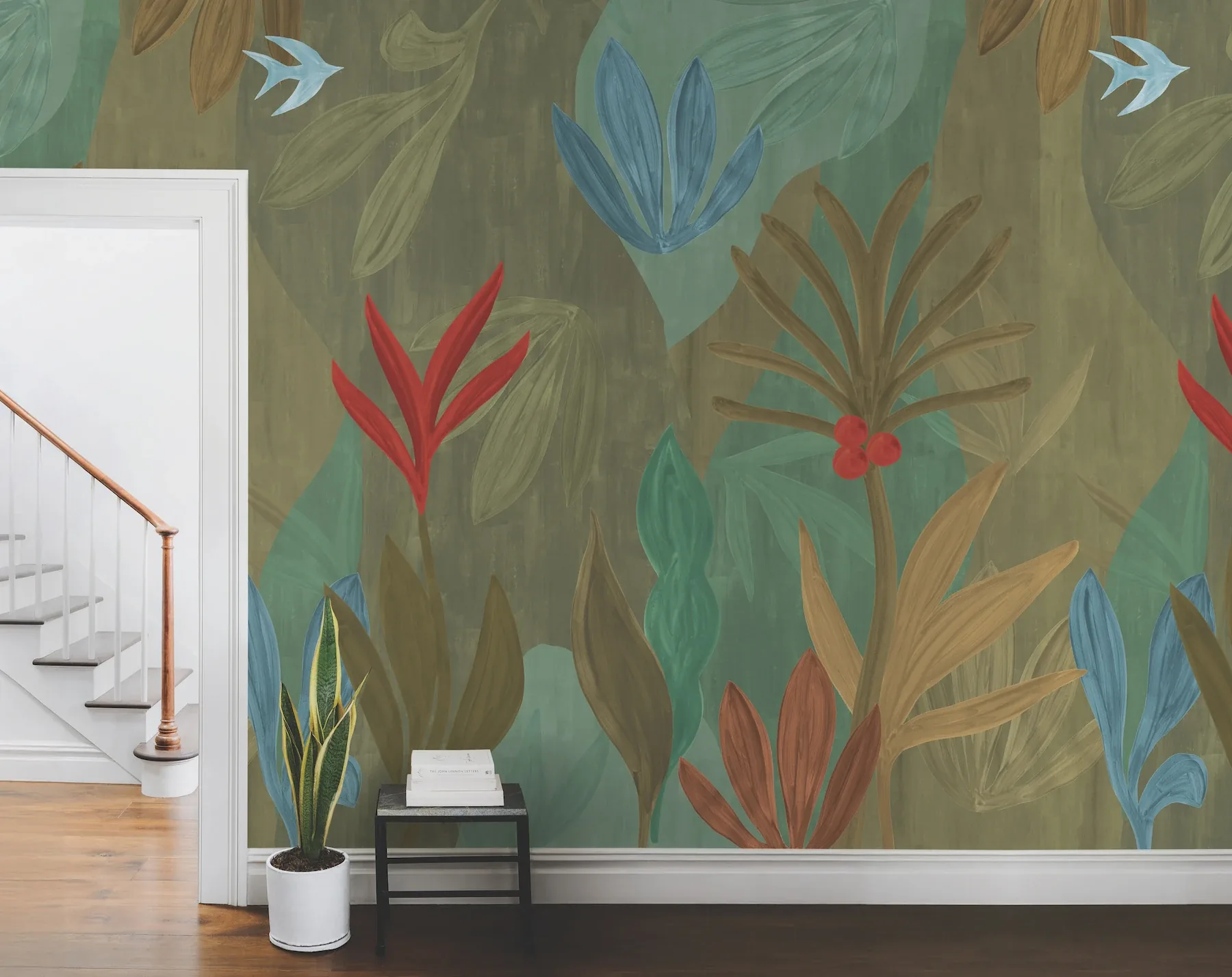 York Wallcoverings Chambord Gardens Leaf & Olive Wall Mural - SKU ZM2847M