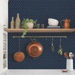York Wallcoverings Charm Navy Wallpaper - SKU MF4776