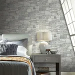 York Wallcoverings Chateau Stone Grey Peel & Stick Wallpaper - SKU PSW1308RL