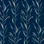 York Wallcoverings Chloe Vine Indigo Wallpaper - SKU GO8324