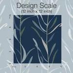 York Wallcoverings Chloe Vine Indigo Wallpaper - SKU GO8324