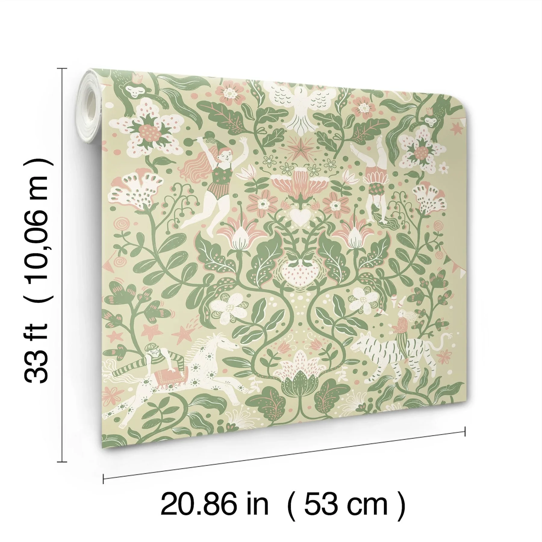 York Wallcoverings Cirkus Light Green Wallpaper | Wallpaper Twins York Wallcoverings Cirkus Light Green Wallpaper - SKU MB29026