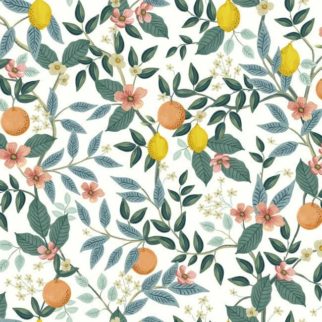 York Wallcoverings Citrus Grove White Peel & Stick Wallpaper - SKU PSW1479RL