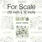 York Wallcoverings City Maps Grey & Gold Wallpaper - SKU RI5161