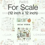 York Wallcoverings City Maps Mint Metallic Wallpaper - SKU RI5160