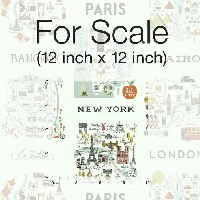 York Wallcoverings City Maps Mint Metallic Wallpaper - SKU RI5160