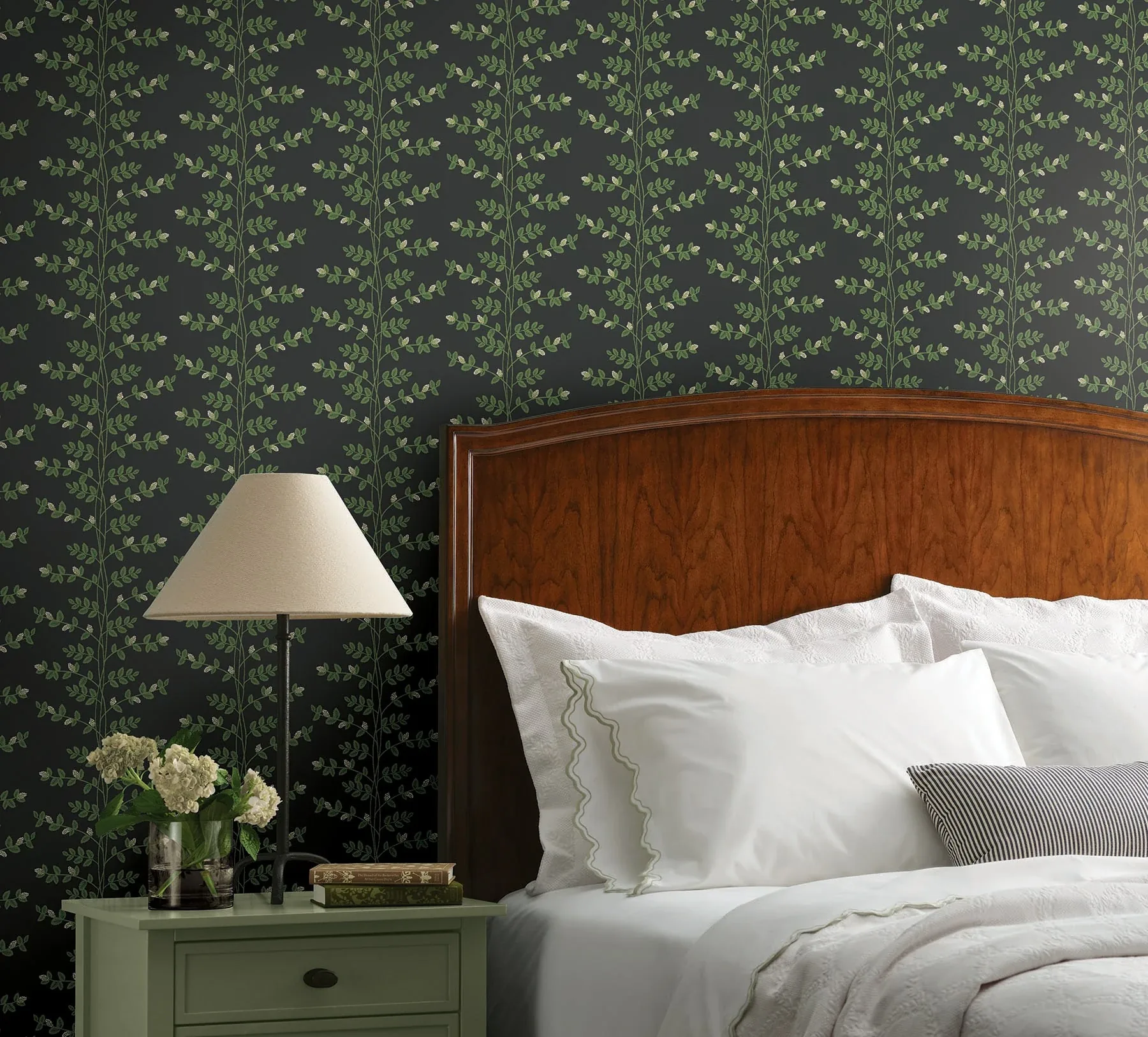 York Wallcoverings Climbing Vine Black Wallpaper - SKU RF7422