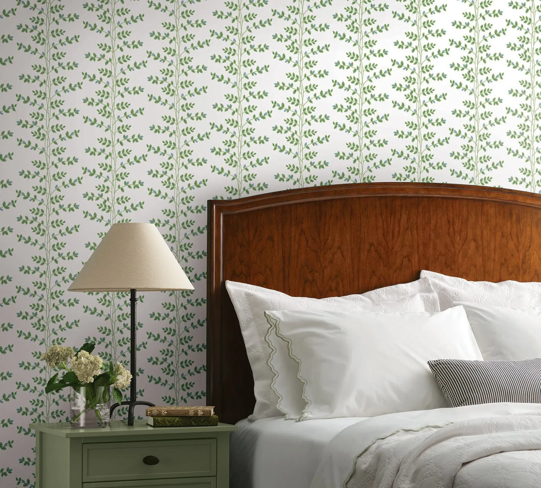 York Wallcoverings Climbing Vine Blue Wallpaper - SKU RF7425